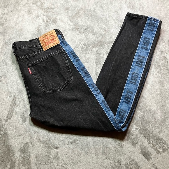 Levi's Other - Levi’s Premium Big E Lo-Ball Black Denim Jeans Blue Levi’s spell out size 42